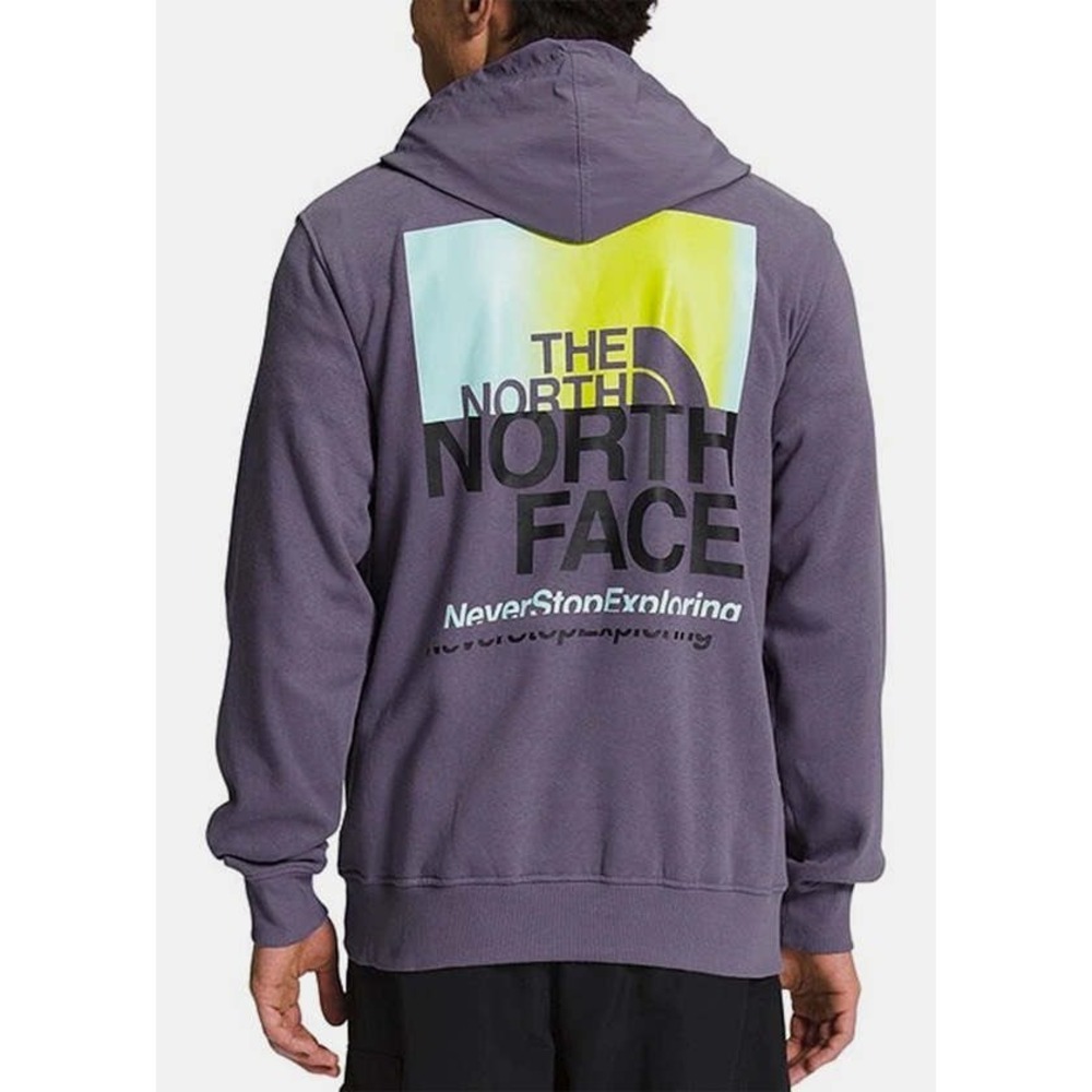 The North Face Mens Hoodie Pullover Purple Never Stop Exploring XXL
